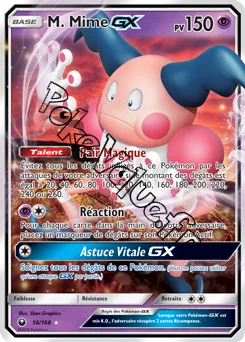 Carte Pokémon M. Mime GX n°56 de la série Tempête Céleste