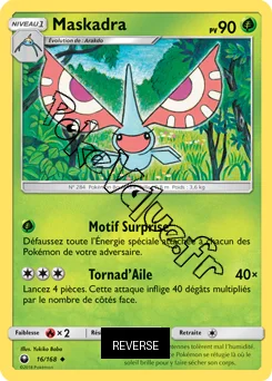 Carte Pokémon Maskadra Reverse n°16 de la série Tempête Céleste