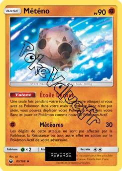 Carte Pokémon Météno Reverse n°83 de la série Tempête Céleste