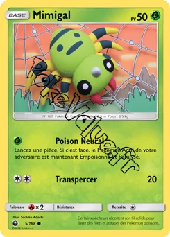 Carte Pokémon Mimigal  n°5 de la série Tempête Céleste