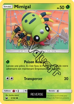Carte Pokémon Mimigal  Reverse n°5 de la série Tempête Céleste