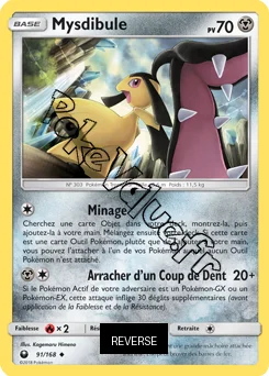 Carte Pokémon Mysdibule Reverse n°91 de la série Tempête Céleste