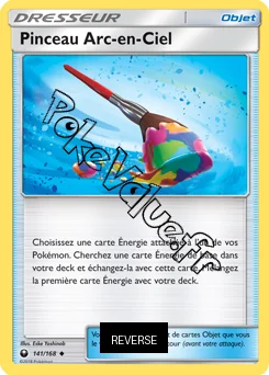 Carte Pokémon Pinceau Arc en Ciel Reverse n°141 de la série Tempête Céleste