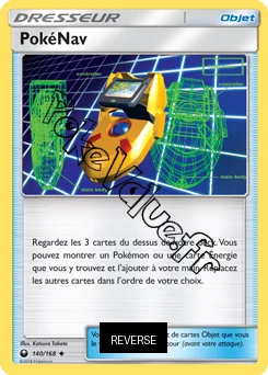 Carte Pokémon PokéNav Reverse n°140 de la série Tempête Céleste