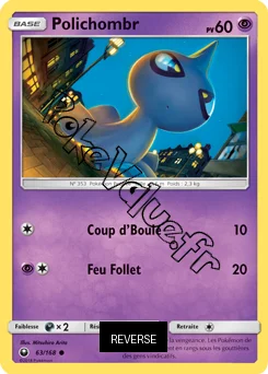 Carte Pokémon Polichombr Reverse n°63 de la série Tempête Céleste