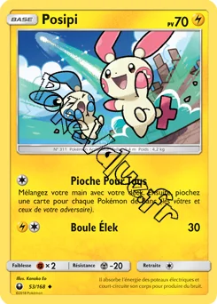 Carte Pokémon Posipi n°53 de la série Tempête Céleste