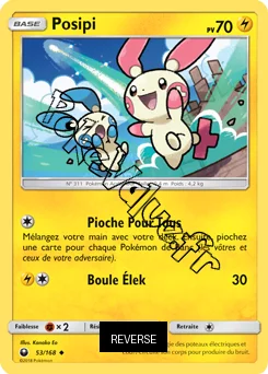 Carte Pokémon Posipi Reverse n°53 de la série Tempête Céleste