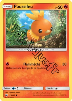 Carte Pokémon Poussifeu n°25 de la série Tempête Céleste