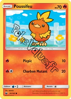 Carte Pokémon Poussifeu n°26 de la série Tempête Céleste