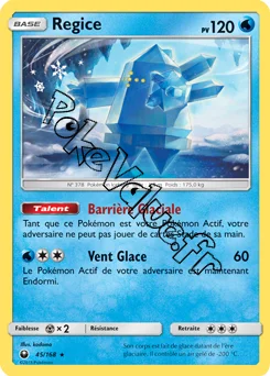 Carte Pokémon Regice  n°45 de la série Tempête Céleste