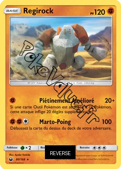 Carte Pokémon Regirock  Reverse n°80 de la série Tempête Céleste