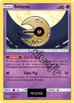 Carte Pokémon Séléroc Reverse n°61 de la série Tempête Céleste