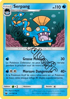 Carte Pokémon Serpang n°42 de la série Tempête Céleste