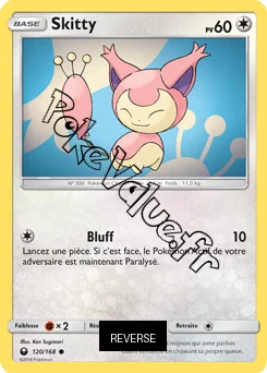 Carte Pokémon Skitty  Reverse n°120 de la série Tempête Céleste