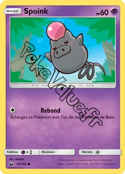 Carte Pokémon Spoink  n°59 de la série Tempête Céleste