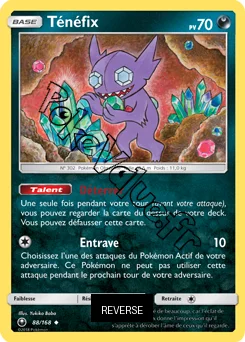 Carte Pokémon Ténéfix Reverse n°88 de la série Tempête Céleste