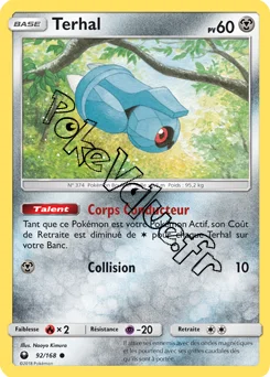 Carte Pokémon Terhal n°92 de la série Tempête Céleste