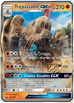 Carte Pokémon Trépassable GX n°82 de la série Tempête Céleste