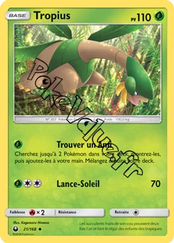 Carte Pokémon Tropius  n°21 de la série Tempête Céleste