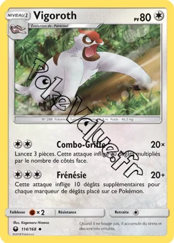 Carte Pokémon Vigoroth  n°114 de la série Tempête Céleste