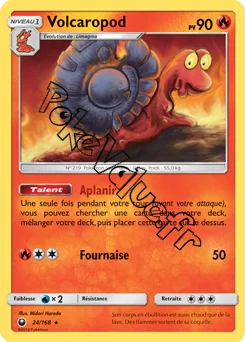 Carte Pokémon Volcaropod n°24 de la série Tempête Céleste