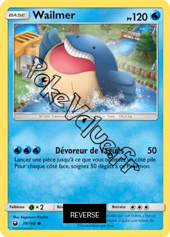 Carte Pokémon Wailmer  Reverse n°39 de la série Tempête Céleste