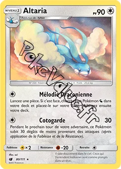 Carte Pokémon Altaria  n°80 de la série Invasion Carmin