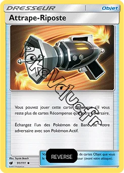 Carte Pokémon Attrape Riposte Reverse n°91 de la série Invasion Carmin