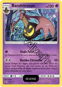 Carte Pokémon Banshitrouye Reverse n°45 de la série Invasion Carmin