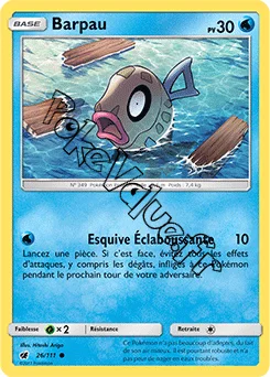 Carte Pokémon Barpau n°26 de la série Invasion Carmin