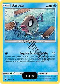 Carte Pokémon Barpau Reverse n°26 de la série Invasion Carmin