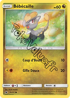 Carte Pokémon Bébécaille n°75 de la série Invasion Carmin
