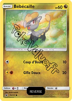 Carte Pokémon Bébécaille Reverse n°75 de la série Invasion Carmin