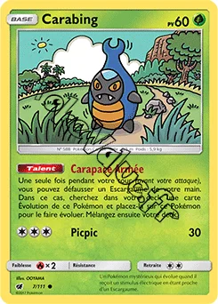 Carte Pokémon Carabing n°7 de la série Invasion Carmin