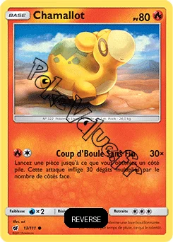 Carte Pokémon Chamallot Reverse n°13 de la série Invasion Carmin