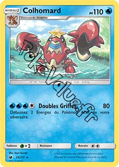 Carte Pokémon Colhomard n°25 de la série Invasion Carmin