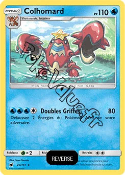 Carte Pokémon Colhomard Reverse n°25 de la série Invasion Carmin