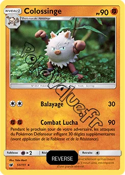 Carte Pokémon Colossinge Reverse n°51 de la série Invasion Carmin