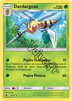 Carte Pokémon Dardargnan n°3 de la série Invasion Carmin