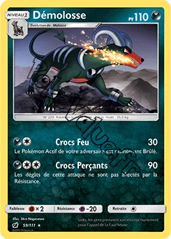 Carte Pokémon Démolosse n°59 de la série Invasion Carmin