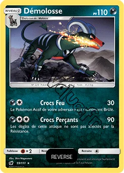 Carte Pokémon Démolosse Reverse n°59 de la série Invasion Carmin
