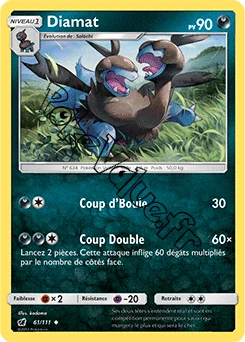 Carte Pokémon Diamat n°61 de la série Invasion Carmin