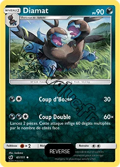 Carte Pokémon Diamat Reverse n°61 de la série Invasion Carmin