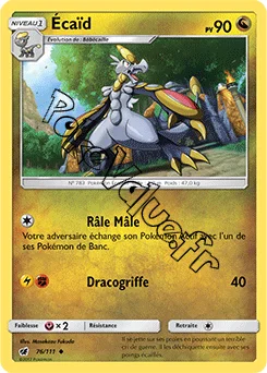 Carte Pokémon Écaïd n°76 de la série Invasion Carmin
