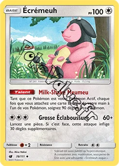 Carte Pokémon Écrémeuh n°78 de la série Invasion Carmin