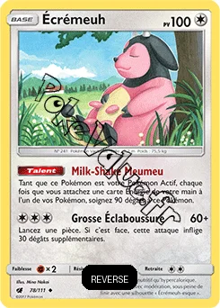 Carte Pokémon Écrémeuh Reverse n°78 de la série Invasion Carmin