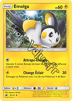 Carte Pokémon Emolga  n°35 de la série Invasion Carmin