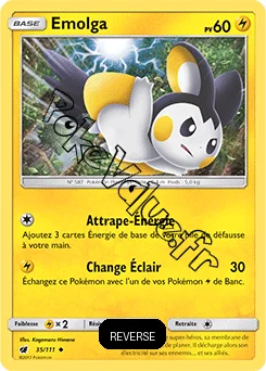 Carte Pokémon Emolga  Reverse n°35 de la série Invasion Carmin