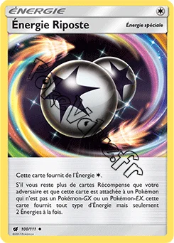Carte Pokémon Énergie Riposte n°100 de la série Invasion Carmin