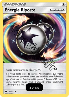 Carte Pokémon Énergie Riposte Reverse n°100 de la série Invasion Carmin